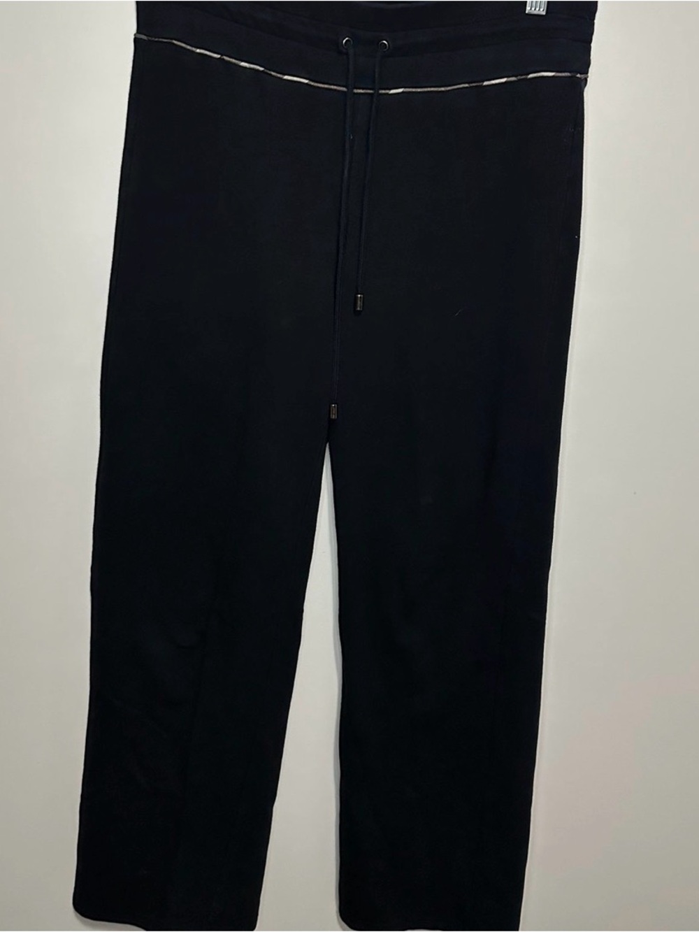 Burberry Black Drawstring Jogger Pants with Subtle Trim
